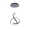 Dweled Vornado 7in LED Mini Pendant 3000K in Black PD-849 - alternate 2